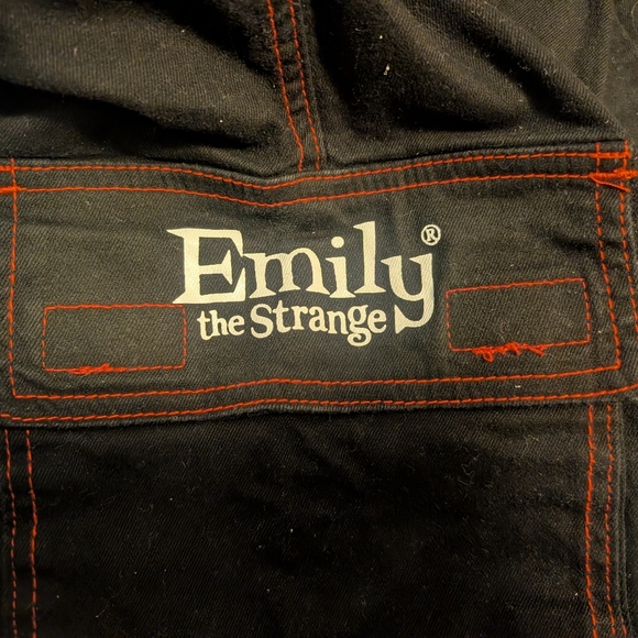 Dolls Kill x Emily The Strange Ace Of Spacey Wide-Leg Cargo Pants - Picture 3 of 9